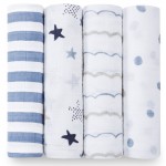 Classic Swaddles (Pack of 4) - Rock Star - Aden + Anais - BabyOnline HK