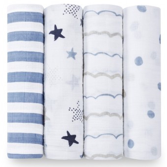 Classic Swaddles (Pack of 4) - Rock Star