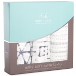 Silky Soft Bamboo Swaddle (Pack of 3) - Pebble Shibori - Aden + Anais - BabyOnline HK