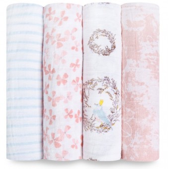 Classic Swaddles (Pack of 4) - Bird Song