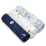 柔軟絲綢嬰兒包巾(3件裝) - Stargaze - Aden + Anais - BabyOnline HK