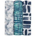 Silky Soft Bamboo Swaddle (Pack of 3) - Seaport - Aden + Anais - BabyOnline HK
