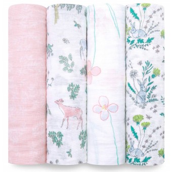 Classic Swaddles (Pack of 4) - Forest Fantasy