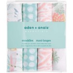 Essentials Cotton Muslin Swaddle (Pack of 4) - Tropicalia - Aden + Anais - BabyOnline HK