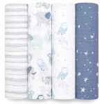 Essentials Cotton Muslin Swaddle (Pack of 4) - Time to Dream - Aden + Anais - BabyOnline HK