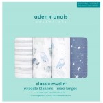 Essentials Cotton Muslin Swaddle (Pack of 4) - Time to Dream - Aden + Anais