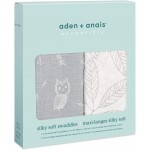 柔軟竹纖維絲綢嬰兒包巾(2件裝) - 森林之友 - Aden + Anais - BabyOnline HK