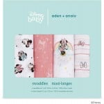 Essentials Cotton Muslin Swaddle (Pack of 4) - Minnie Rainbows - Aden + Anais - BabyOnline HK