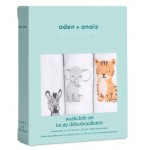 Muslin Washcloth Set (Pack of 3) - Safari Babies - Aden + Anais - BabyOnline HK