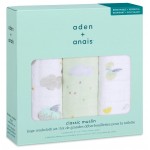 Aden + Anais - 經典純棉嬰兒洗面巾 - 龍年特別版 (3件裝) - Aden + Anais - BabyOnline HK
