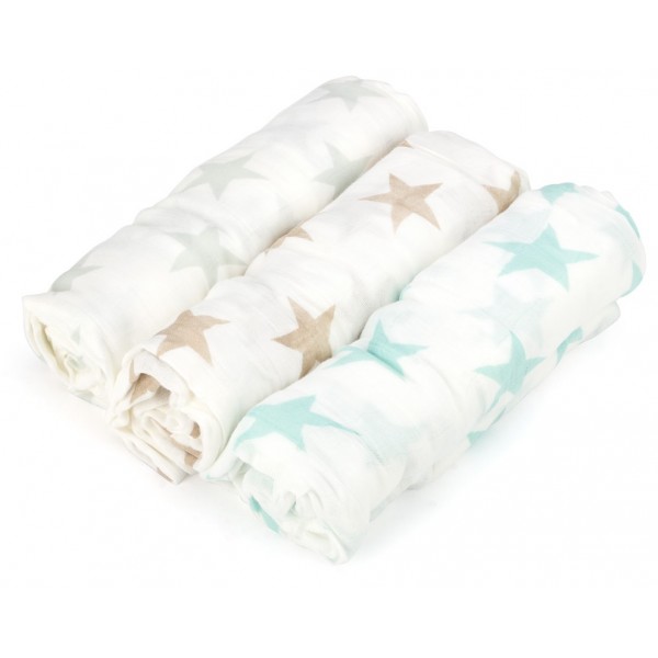 Silky Soft Bamboo Swaddle (Pack of 3) - Milky Way - Aden + Anais - BabyOnline HK