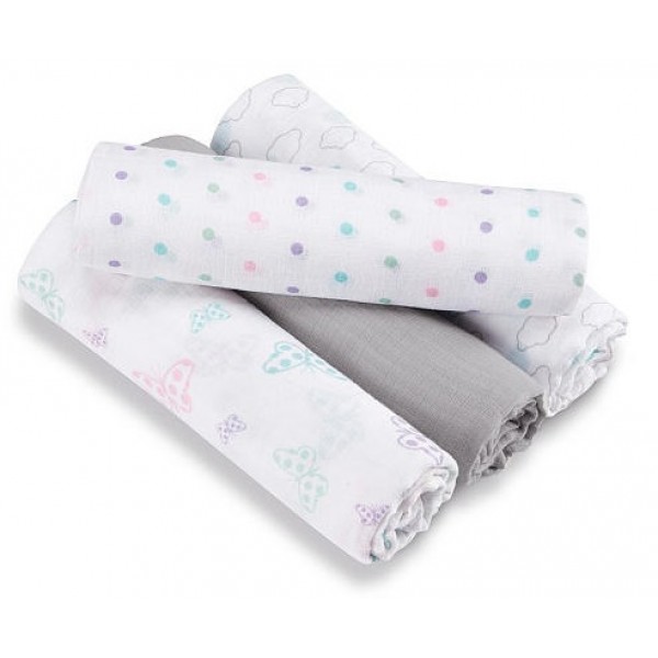 SwaddlePlus (Pack of 4) - Butterfly and I - Aden + Anais - BabyOnline HK
