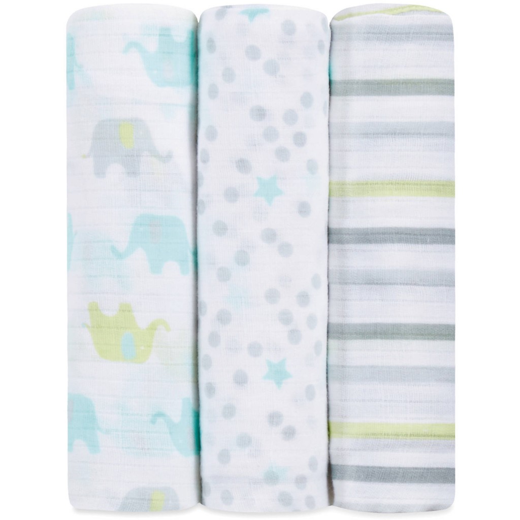 Aden + Anais - Muslin Swaddle (Pack of 3) - Dreamy - BabyOnline
