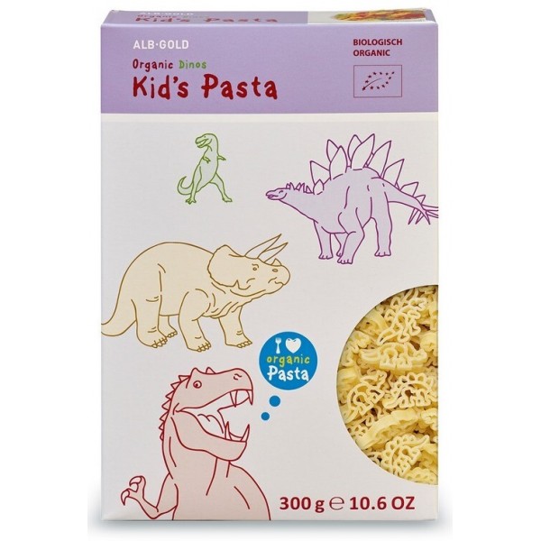 Organic Kid's Pasta (Dinos) 300g - ALB.GOLD - BabyOnline HK