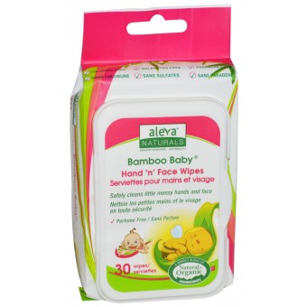 Bamboo Baby - Hand 'n' Face Wipes - 30 Counts