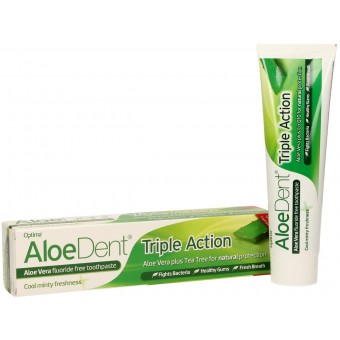 Triple Action - Adult Aloe Vera Flouride Free Toothpaste 100ml