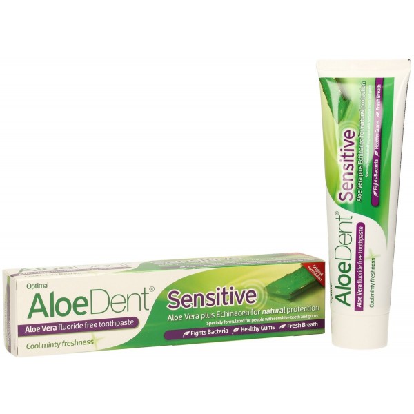 Sensitive - Adult Aloe Vera Fluoride Free Toothpaste 100ml - Aloe Dent - BabyOnline HK