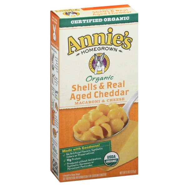 Organic Shells & Real Aged Cheddar 170g - Annie's Homegrown - BabyOnline HK