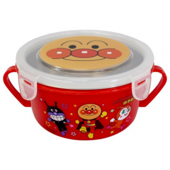 Anpanman - Bowl with Stainless Steel inner and Lid 450ml (Red)
