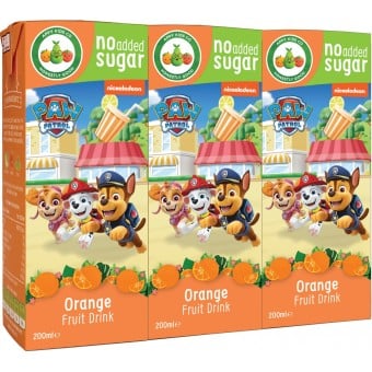 Paw Patrol - Orange Fruit Drink (3 packs x 200ml)
