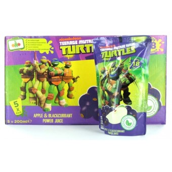Teenage Mutant Ninja Turtles - Apple & Blackcurrant Fruit Drink (5 packs x 200ml)