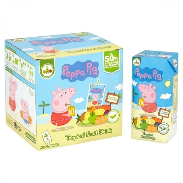 Peppa Pig - 天然熱帶果汁 (4 包 x 200ml) - Appy - BabyOnline HK