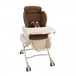 Coco Chi-no Auto High-Low Bed & Chair - Brown - Aprica - BabyOnline HK