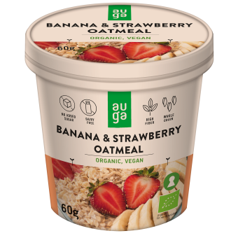 Organic Instant Oatmeal - Banana & Strawberry 60g