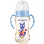 PPSU Wide-Neck Flexi-Straw Feeding Bottle 300ml - Blue - Babisil - BabyOnline HK