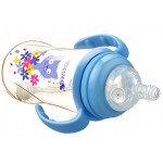 PPSU Wide-Neck Flexi-Straw Feeding Bottle 300ml - Blue - Babisil - BabyOnline HK