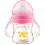 PPSU Extra Wide-Neck Feeding Bottle 240ml - Pink - Babisil - BabyOnline HK