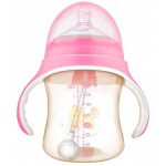 PPSU Extra Wide-Neck Feeding Bottle 240ml - Pink - Babisil - BabyOnline HK