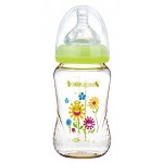 PPSU Wide-Neck Newborn Feeding Bottle 240ml - Green - Babisil - BabyOnline HK