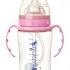 PPSU Wide-Neck Flexi-Straw Feeding Bottle 220ml - Pink