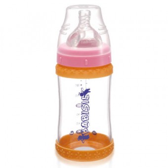 寬口徑玻璃奶瓶連溫感保護環 - 240ml (8oz)