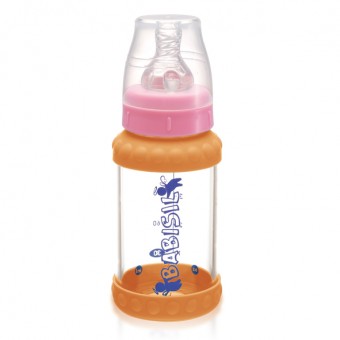 標準口徑玻璃奶瓶連溫感保護環 - 120ml (4oz)