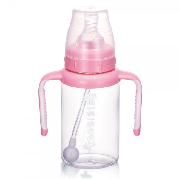 Standard PP Flexi-Straw Bottle 170ml - Pink - Babisil - BabyOnline HK