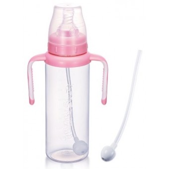 Standard PP Flexi-Straw Bottle 270ml - Pink