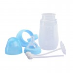 Bio Flexi-Straw Feeding Bottle 240ml - Blue - Babisil - BabyOnline HK