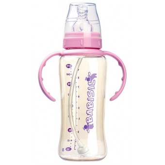 PPSU Flexi-Straw Feeding Bottle 270ml - Pink