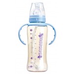 PPSU 標準口徑吸管奶瓶 270ml - 粉藍色 - Babisil - BabyOnline HK