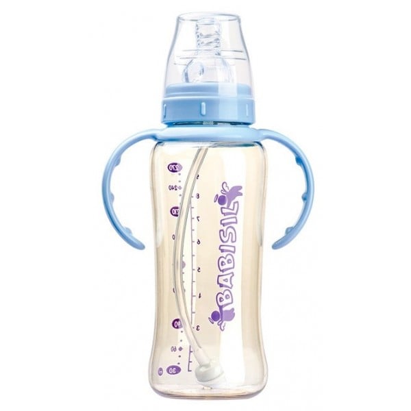 PPSU Flexi-Straw Feeding Bottle 270ml - Blue - Babisil - BabyOnline HK