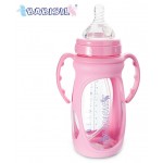 Thermasafe Glass Feeding Bottle 9oz / 270ml - Blue - Babisil - BabyOnline HK