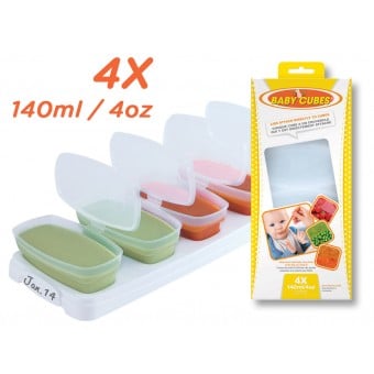Baby Cubes - Food Tray - 4oz/100ml x 4