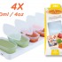 Baby Cubes - Food Tray - 4oz/100ml x 4