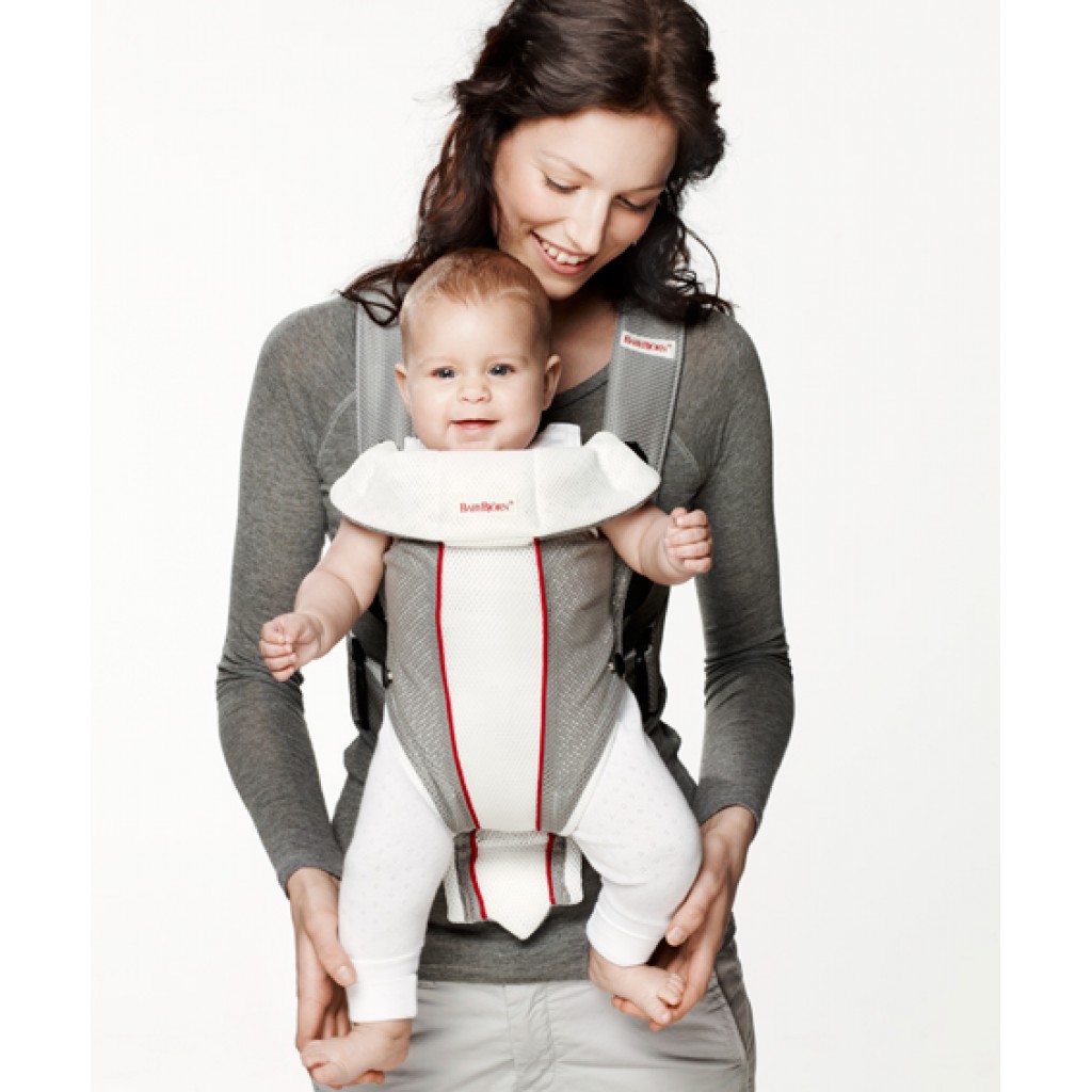 baby bjorn carrier grey and white