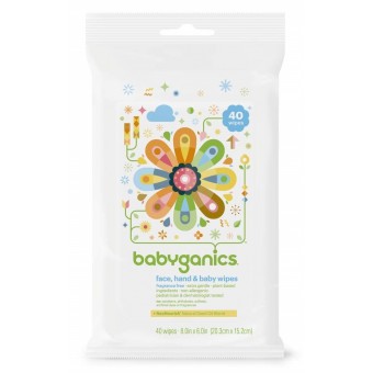 Face, Hand & Baby Wipes - Fragrance Free (40 Wipes)