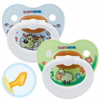 Latex Orthodontic Pacifier (Size 2) - 2 pcs