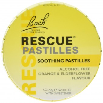 Rescue Pastilles - Natural Stress Relief - Orange & Elderflower (UK) 50g