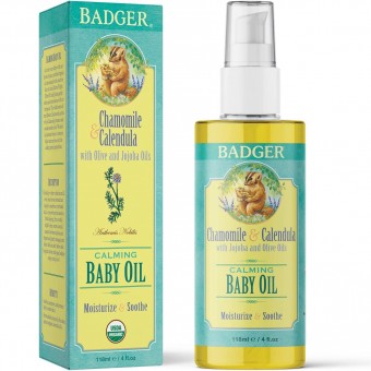 Badger - Organic Calming Baby Oil (Chamomile & Calendula) 118ml